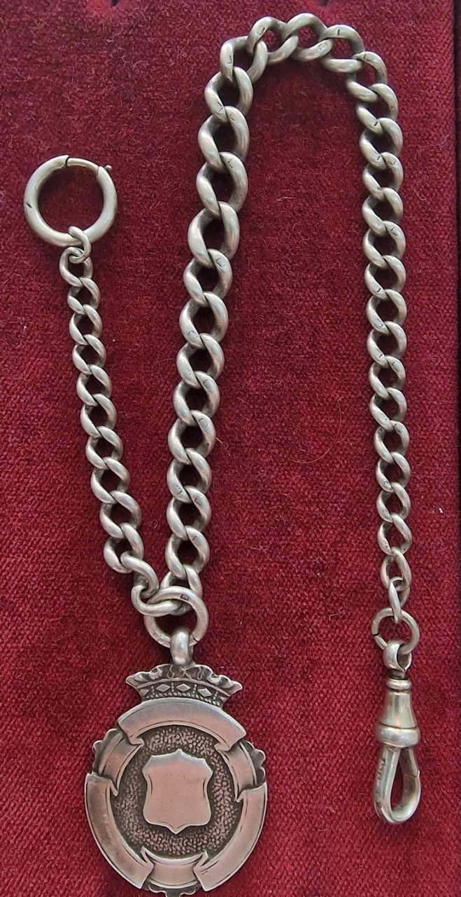 A 1925 Silver Pocket Watch Chain